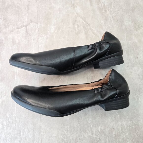 Dansko Comfort Ballet Flats Leather Black Slip On Preppy Ballerina Shoes 6.5-7 - Picture 6 of 11